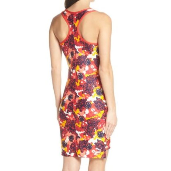 Puma Red Floral Flourish Dress - Picture 2 of 3